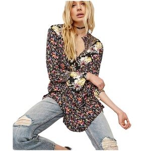 Free People Wildflower Fields Henley Top Tunic S